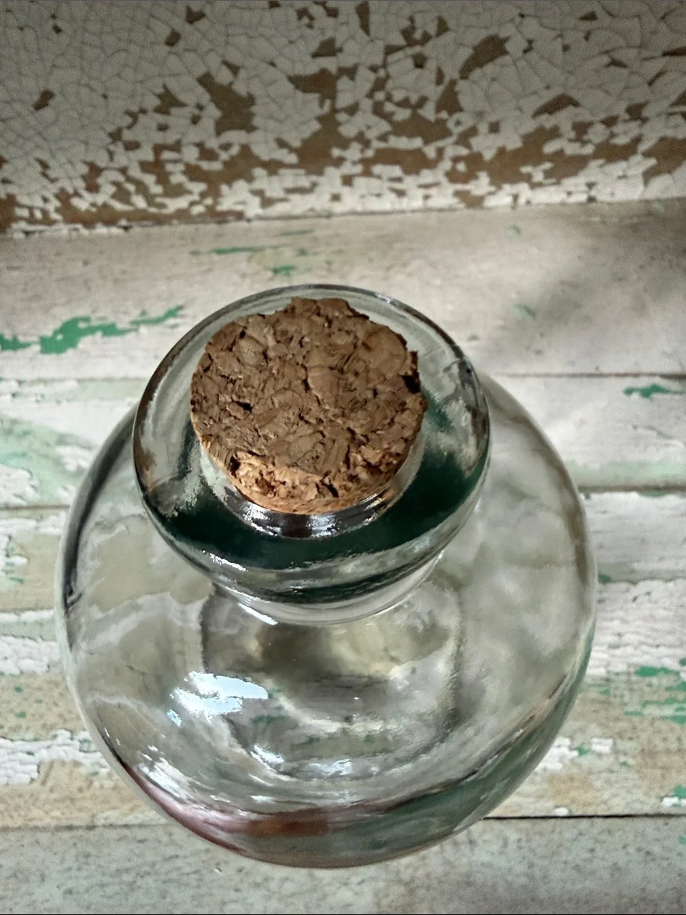 🌿Small Clear Glass Apothecary Jar with Cork Stopper - Home Accents